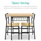 Best Choice Products 3-Piece Modern Dining Set, Square Table & Chairs Set w/ Steel Frame, Built-In Storage Rack